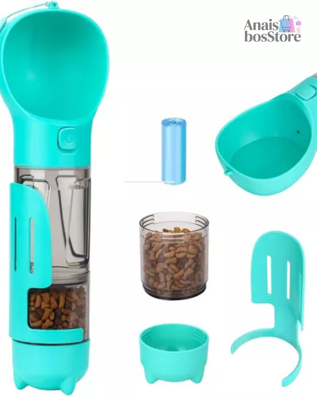 Botella de agua portátil para perros pequeños y grandes, tazón para beber para cachorros y gatos, dispensador de agua al aire libre para mascotas, alimentador con pala